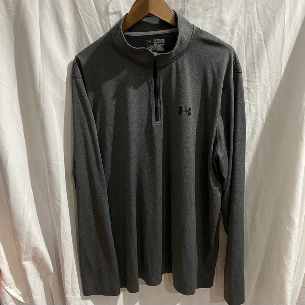 🔥UNDER ARMOUR Quarter Zip -XXL- Loose Fit - Gray